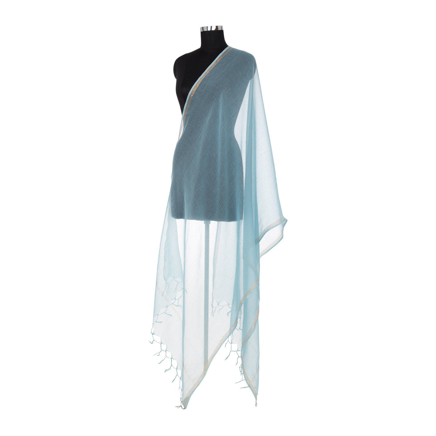 Kota Doria Cotton Zari Dupatta