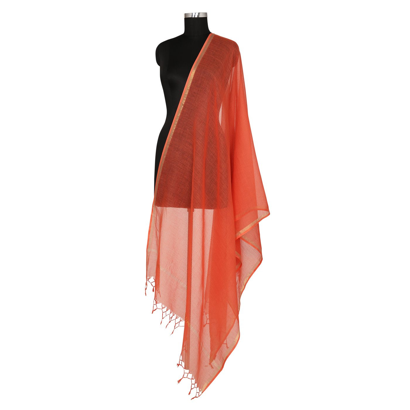 Kota Doria Cotton Zari Dupatta