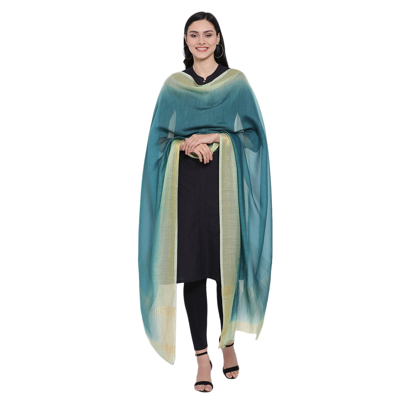 Zari Ombre Cotton Silk Dupatta