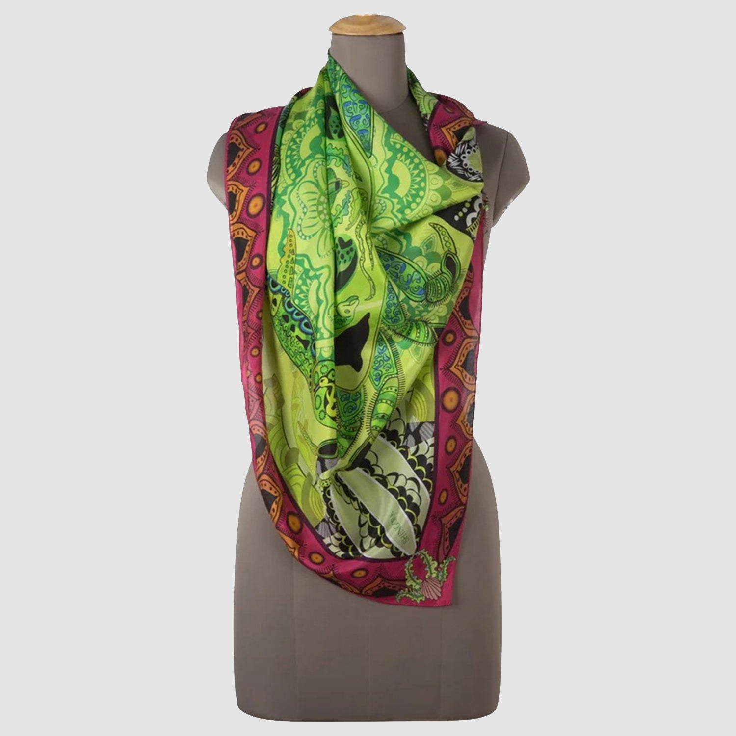 Crab Silk Square Scarf