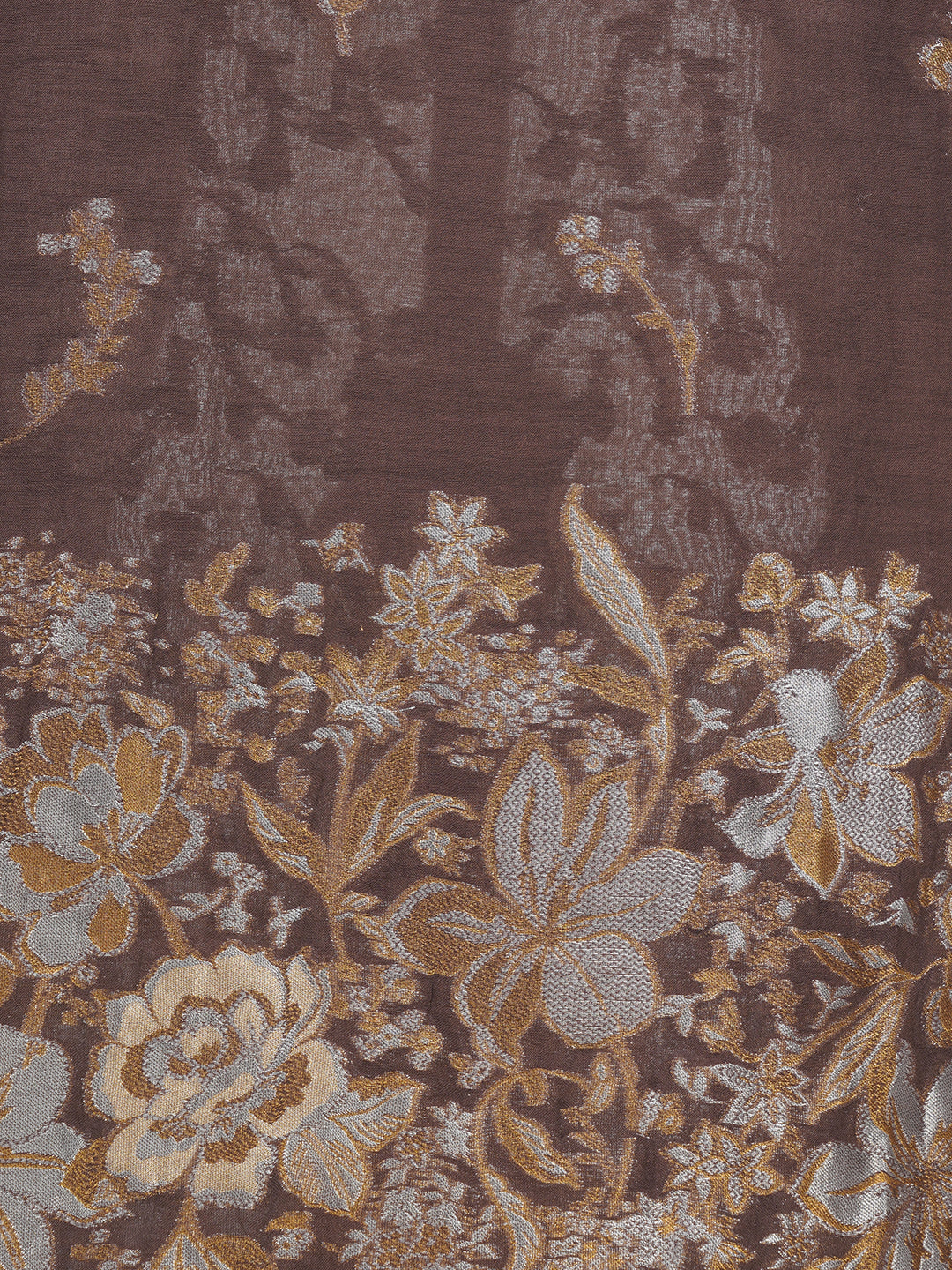 Vani:Zari Magic Floral Woven Design Unstitched Suit Set