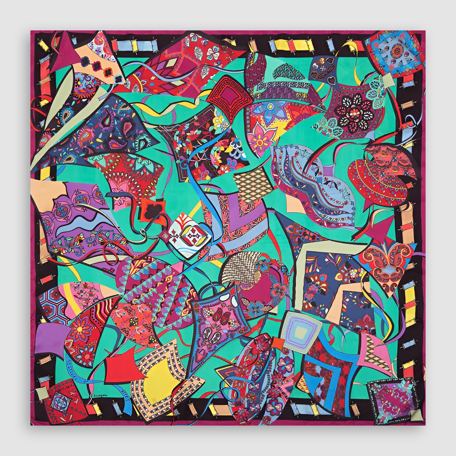 Festivals Of Kites Printed Square Scarf
