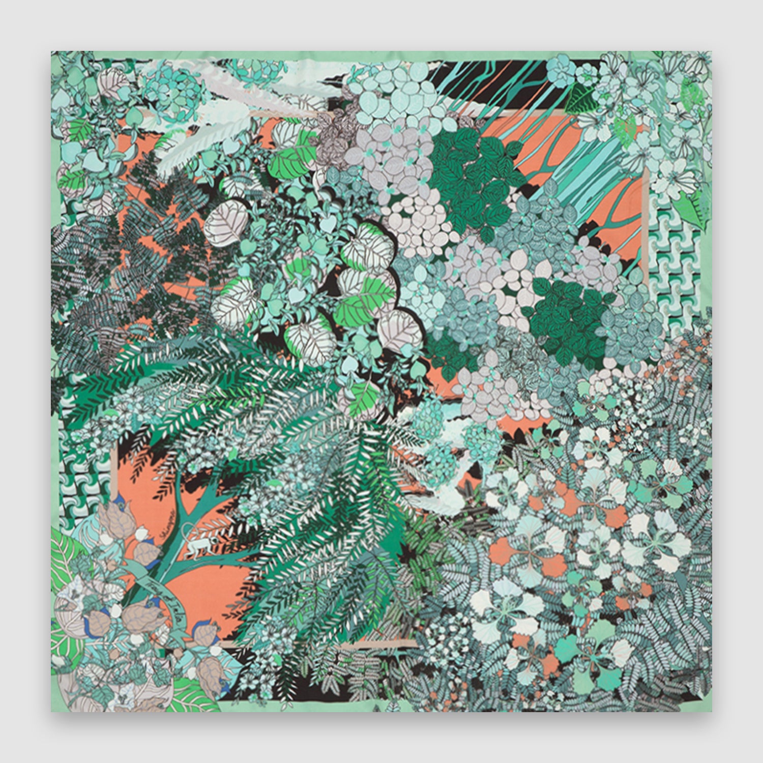Trees Of India Silk Square Scarf