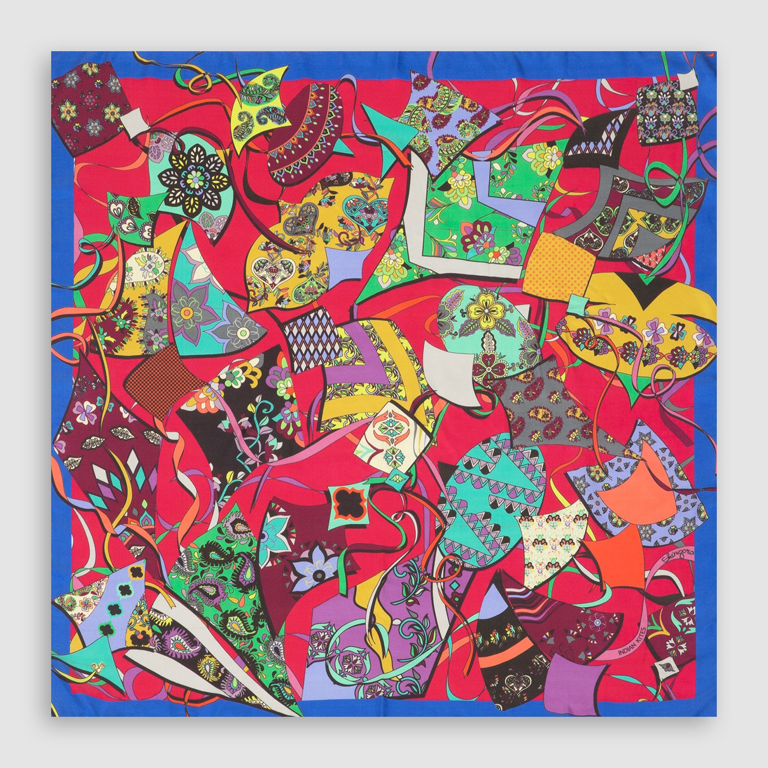 Festivals Of Kites Printed Square Scarf