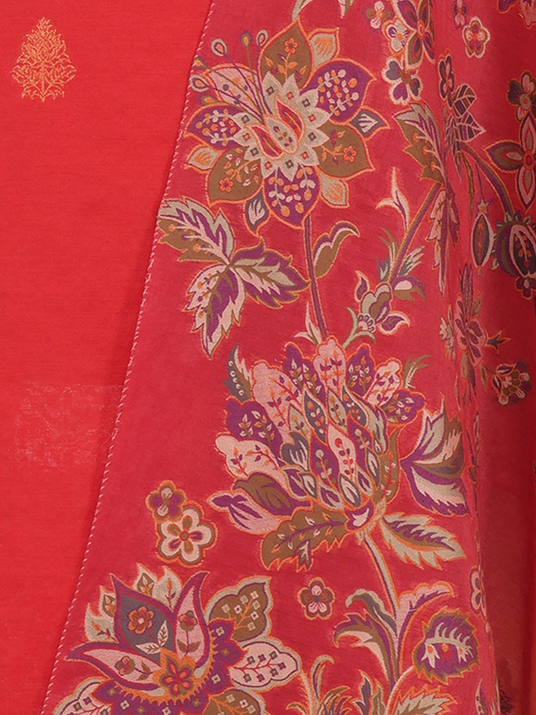 Kashida:Calico Chintz Woven Design Unstitched Suit Set