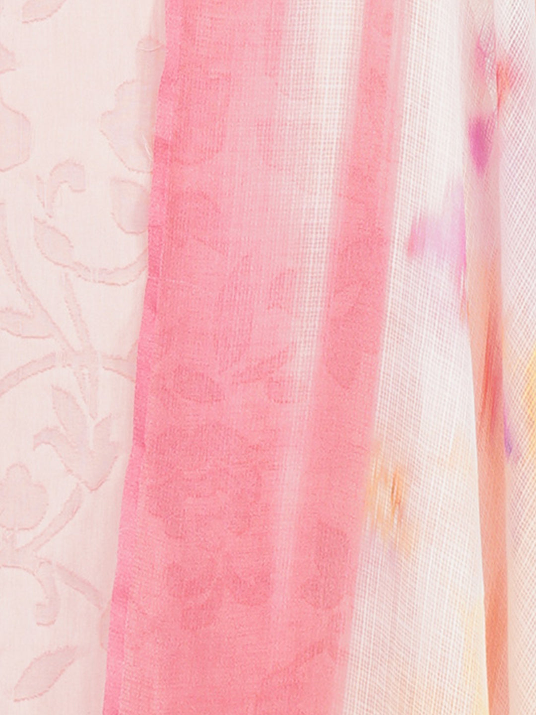 Doriya:Hazy Floral Jacquard Unstitched Suit Set