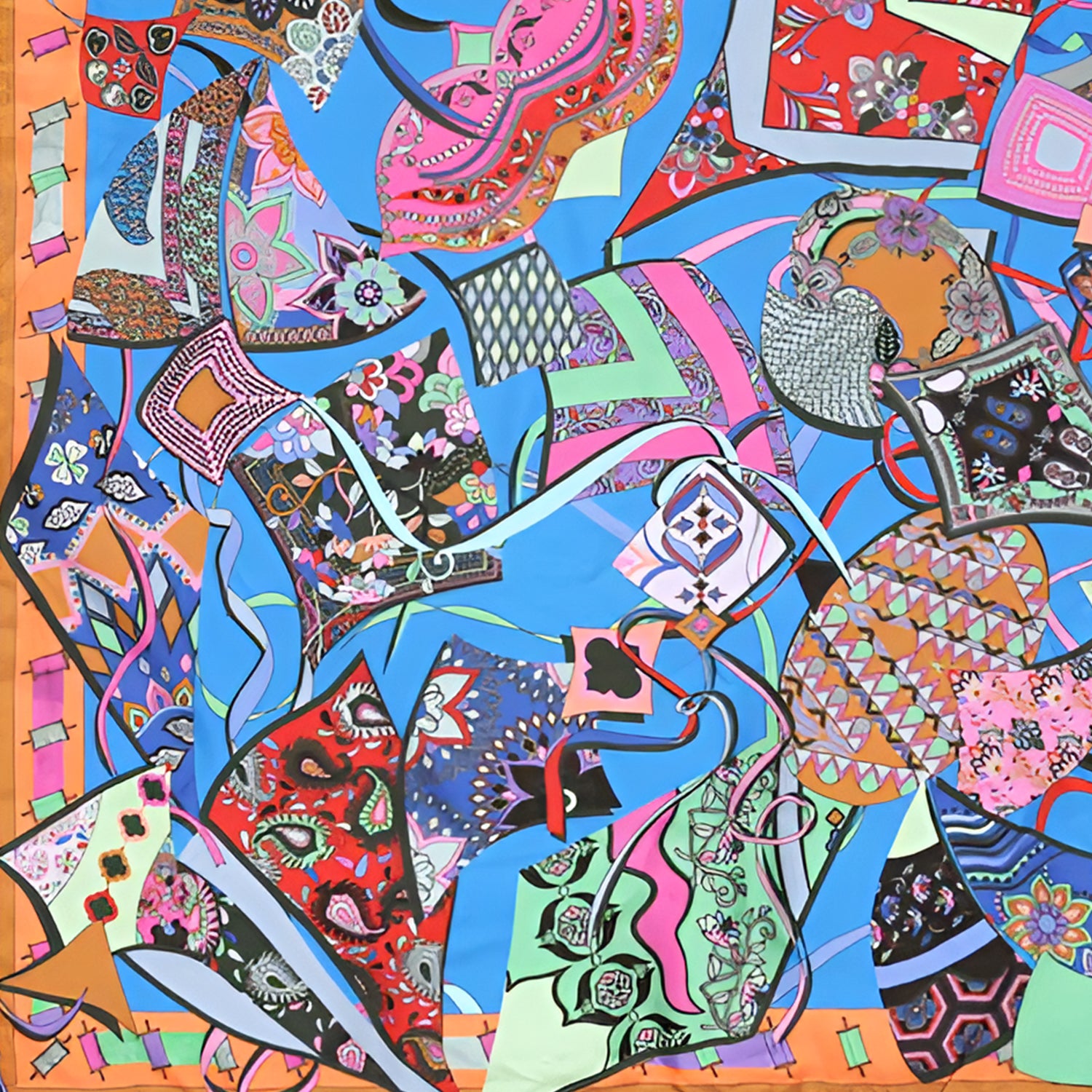 Festivals Of Kites Printed Square Scarf