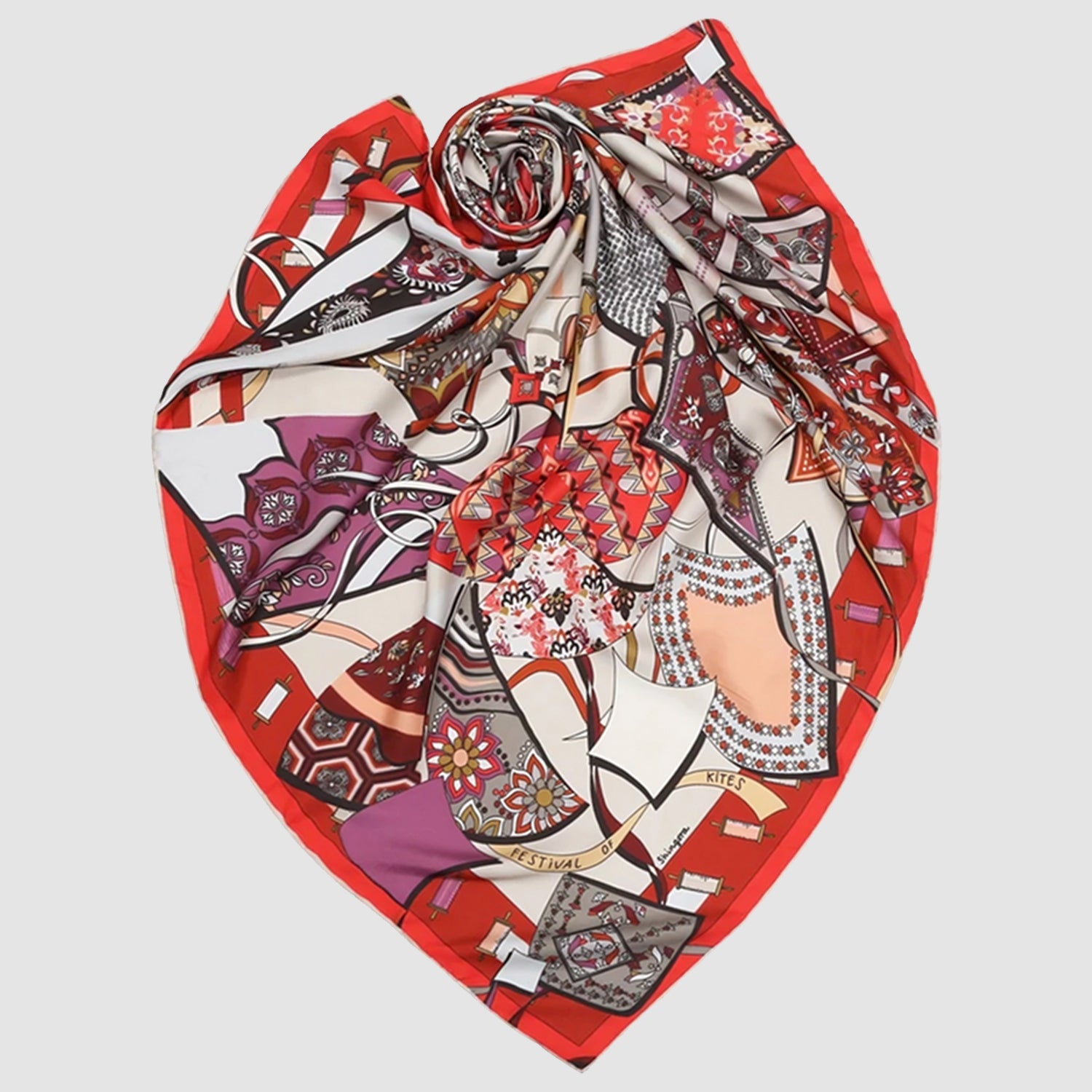Festivals Of Kites Printed Square Scarf