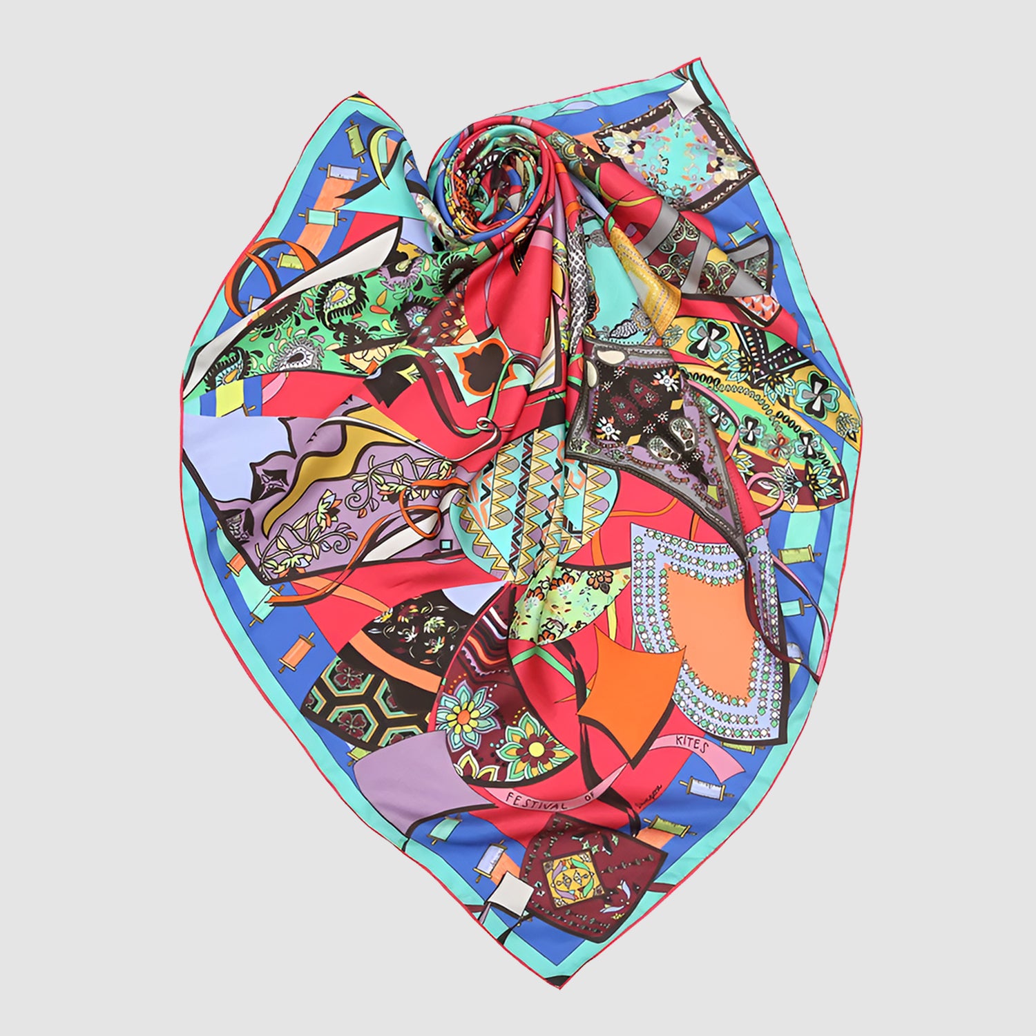 Festivals Of Kites Printed Square Scarf