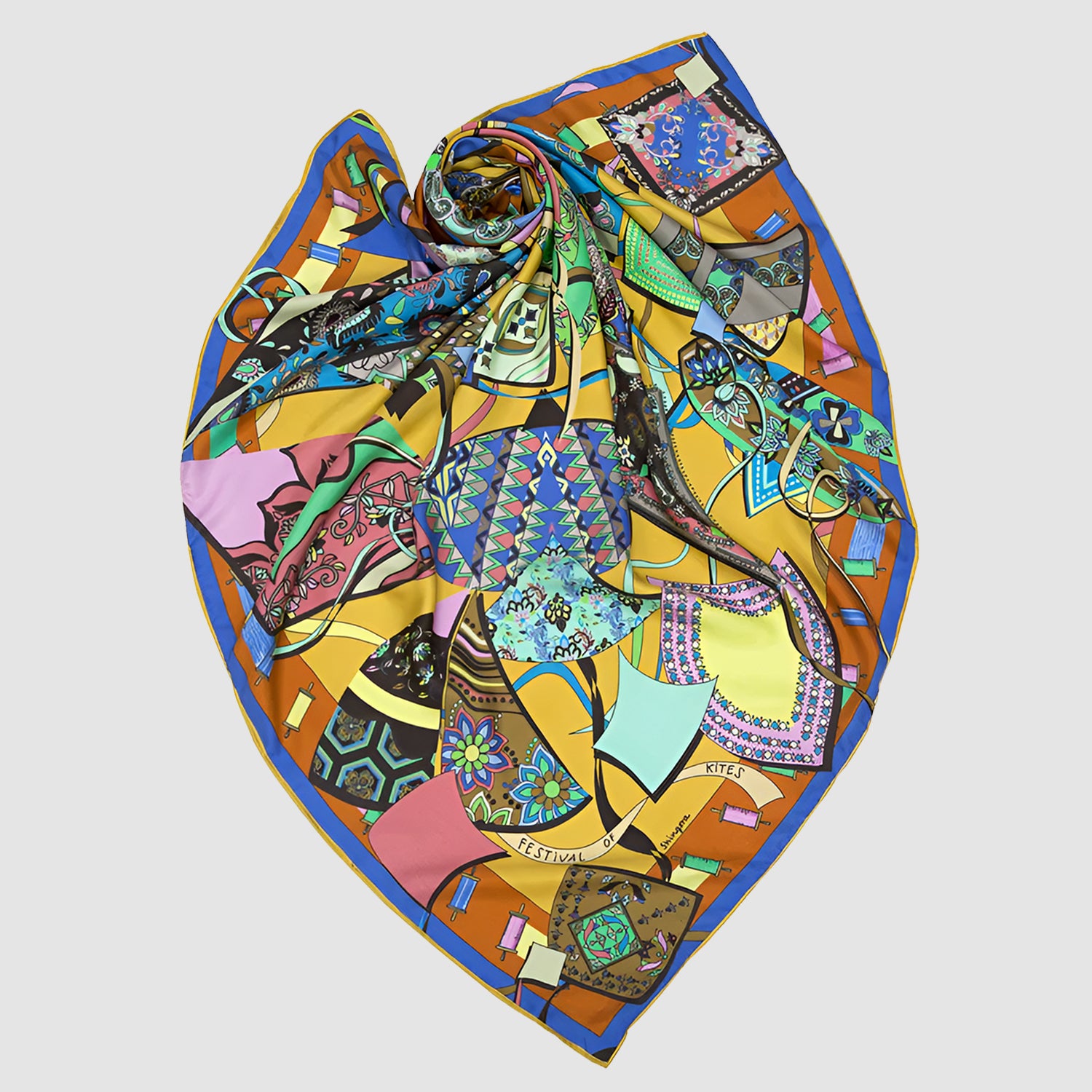 Festivals Of Kites Printed Square Scarf