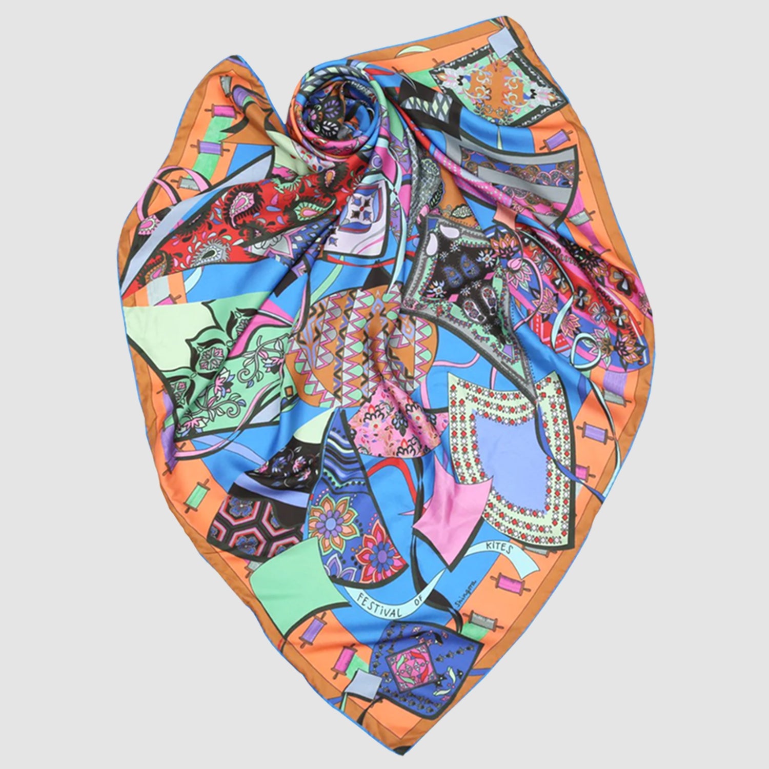 Festivals Of Kites Printed Square Scarf