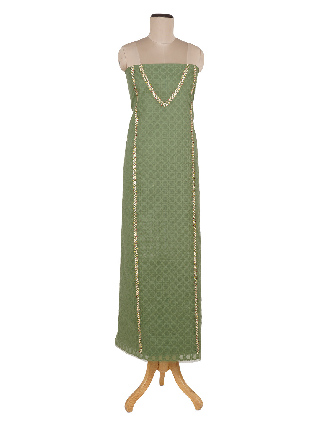 Bunai:Liam Zig Zag Embroidered Unstitched Suit Set