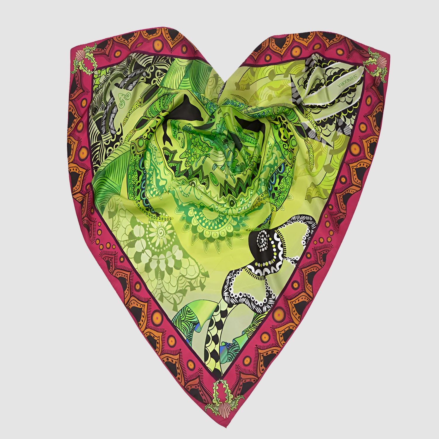 Crab Silk Square Scarf