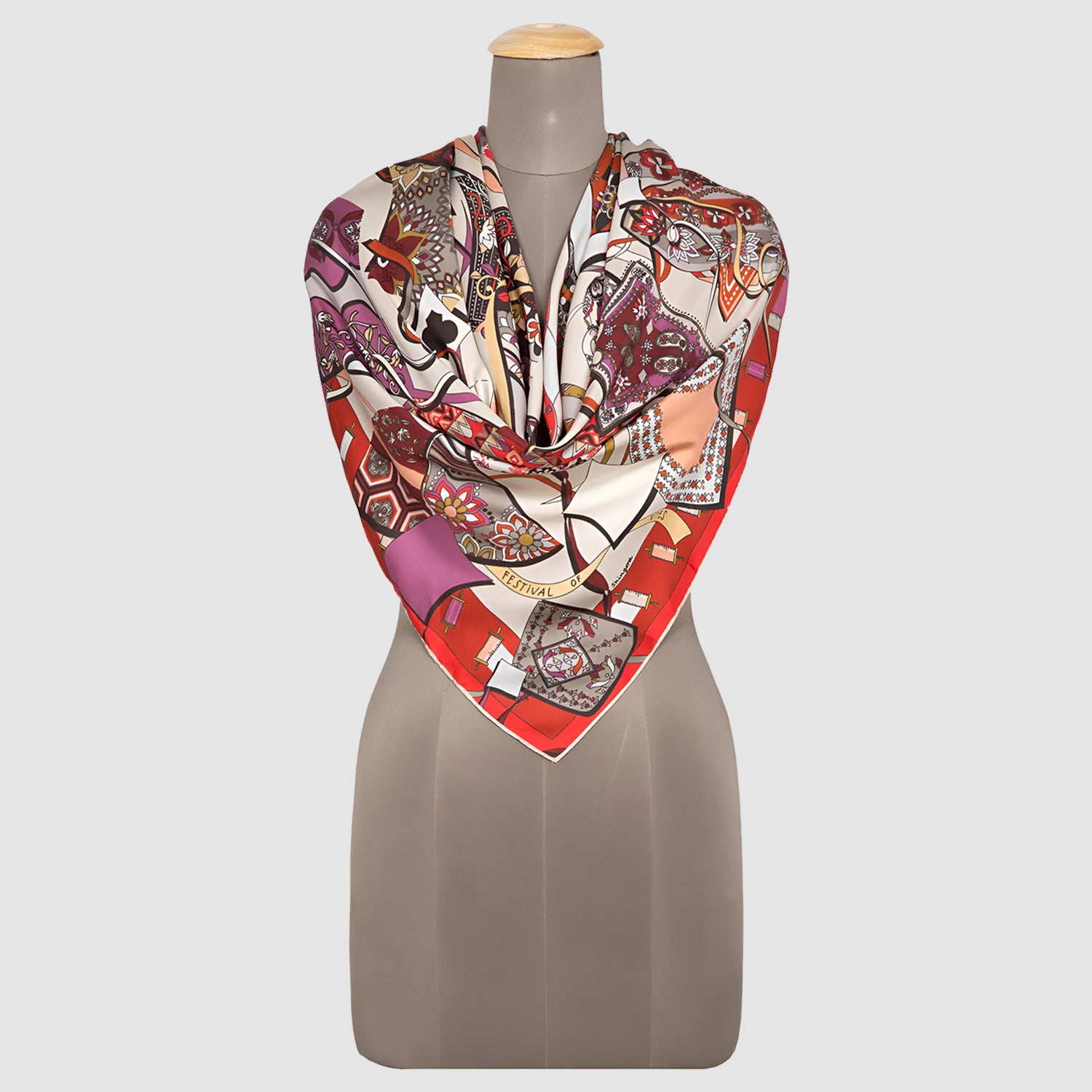 Festivals Of Kites Printed Square Scarf