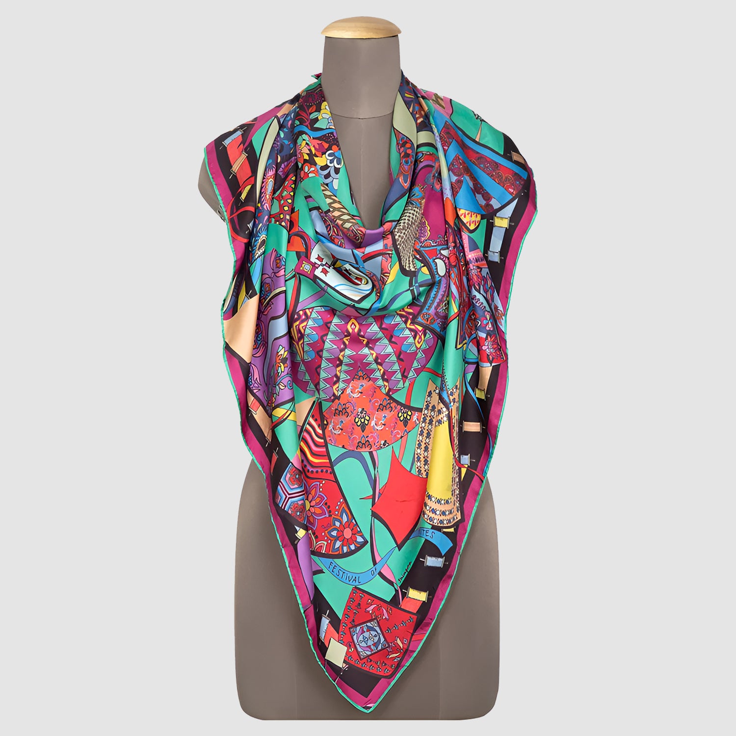 Festivals Of Kites Printed Square Scarf