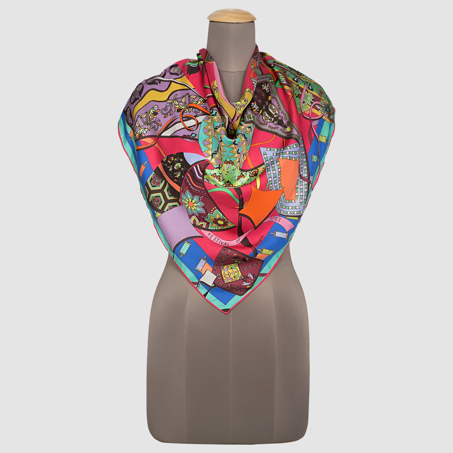 Festivals Of Kites Printed Square Scarf