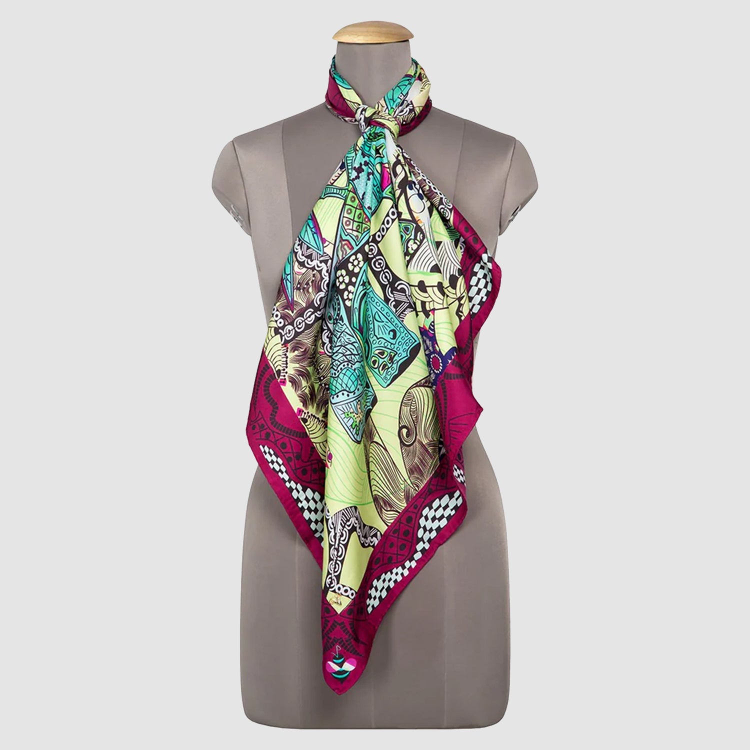 Tuskers Silk Square Scarf