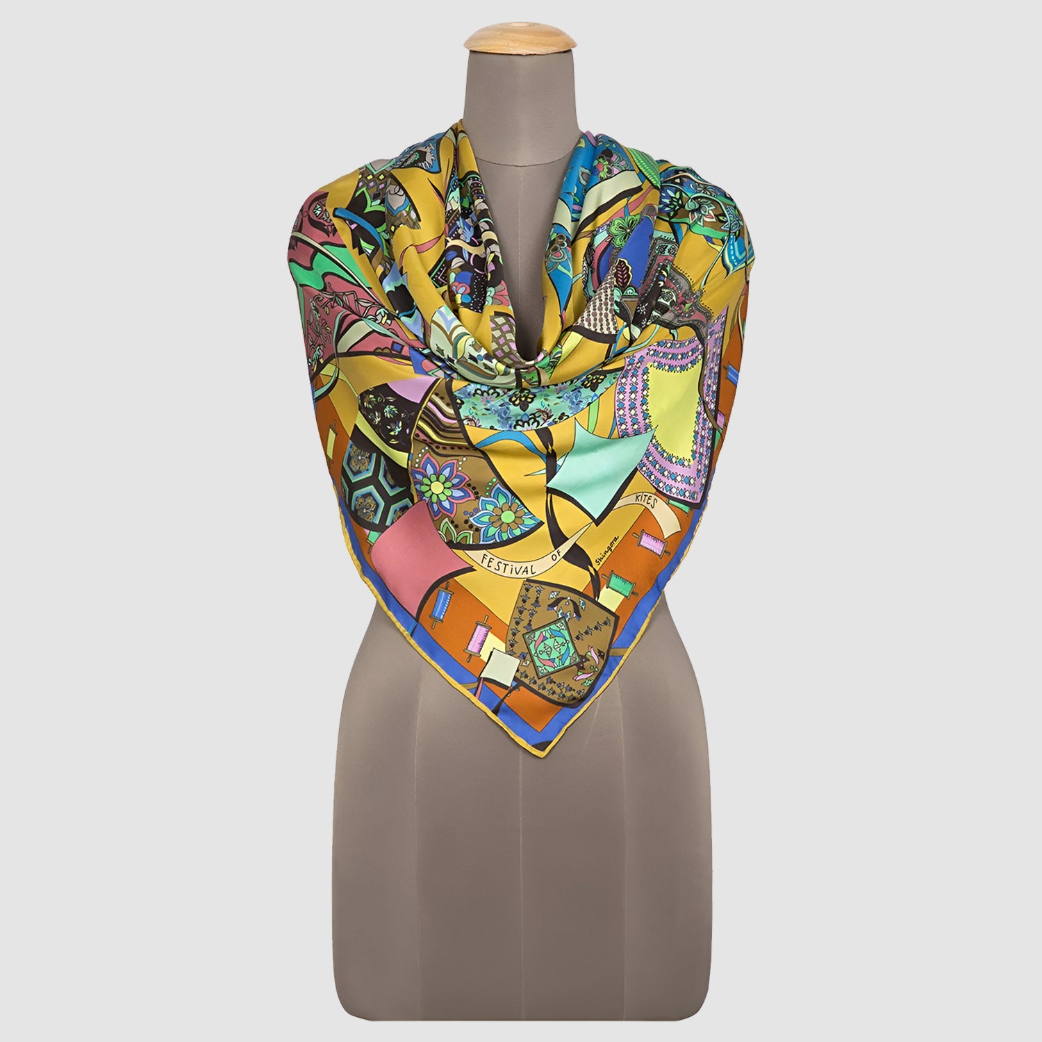 Festivals Of Kites Printed Square Scarf