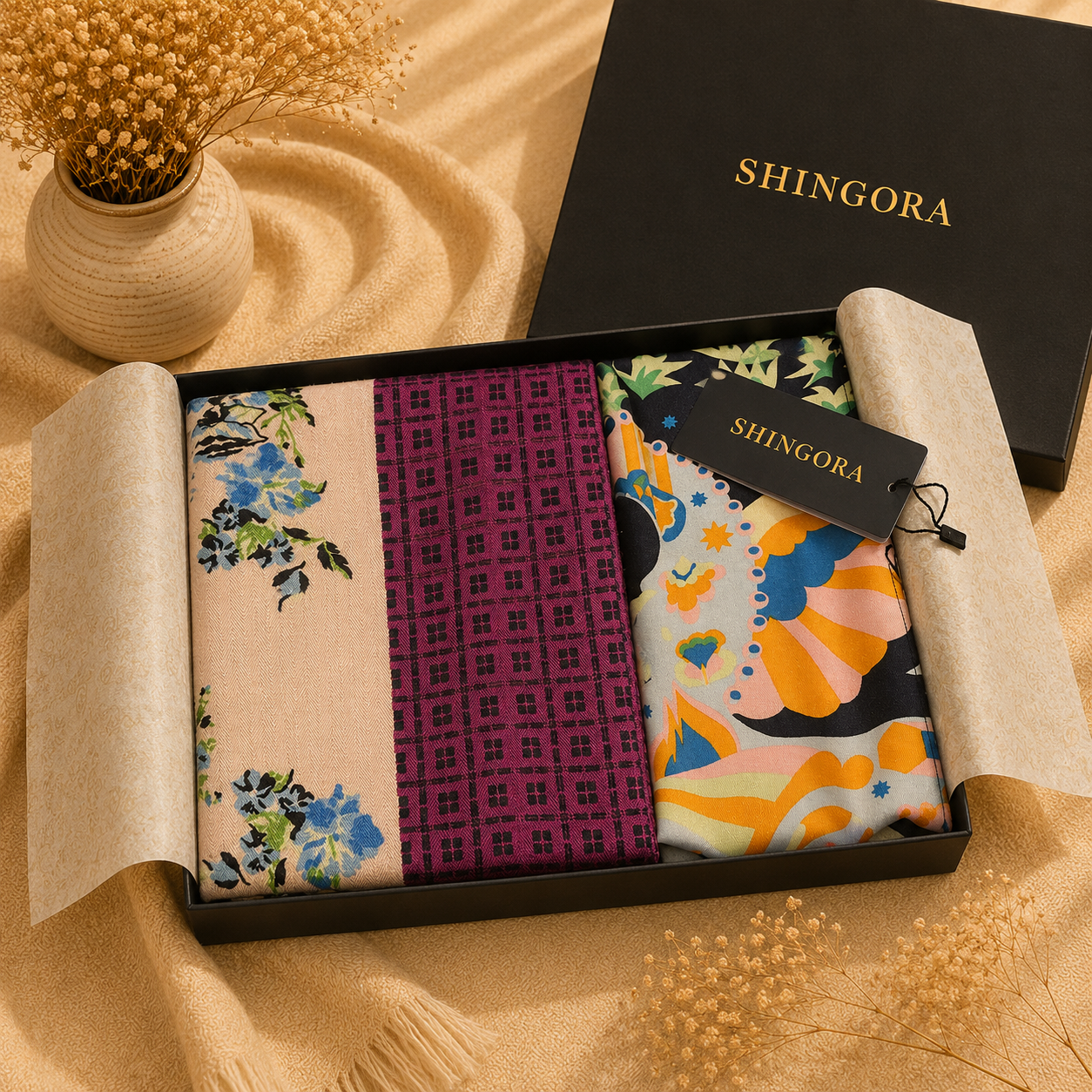Contemporary Expressions Gift Set – Designer Fashion Wrap Collection