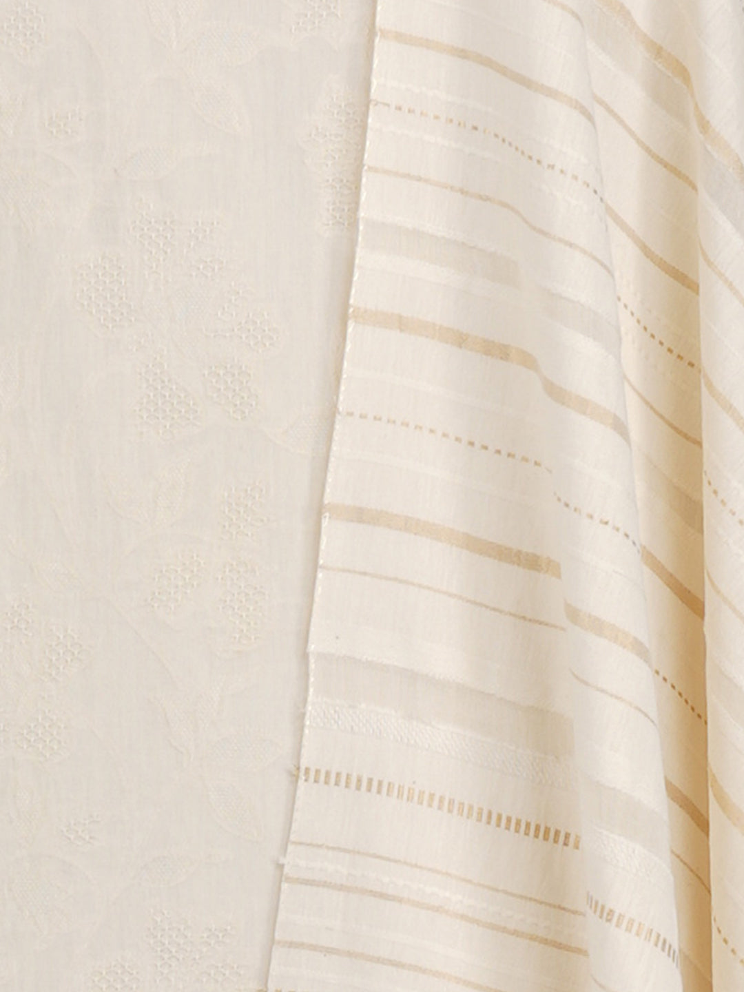 Doriya:Regimental Stripes Jacquard Unstitched Suit Set