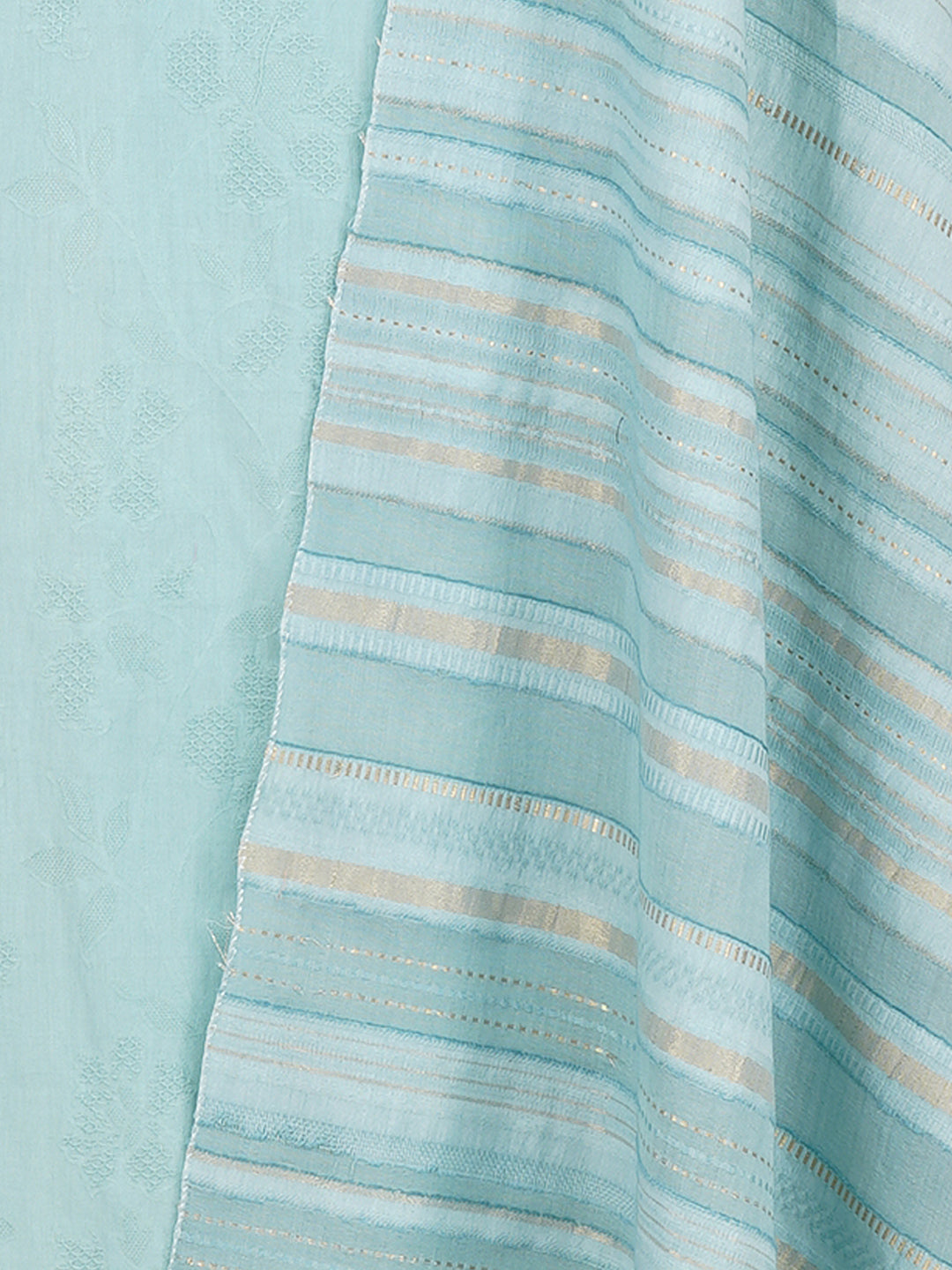 Doriya:Regimental Stripes Jacquard Unstitched Suit Set