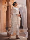 Kalaa: Woven Design Stitched Suit & Dupatta Set