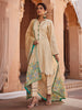 Kashida: Jacquard Embroidered Design Stitched Suit & Dupatta Set