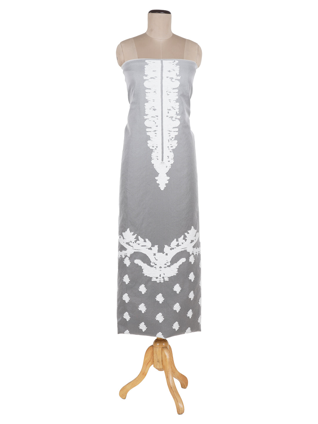 Vani:Guipure Lace Self Woven Design Unstitched Suit Set