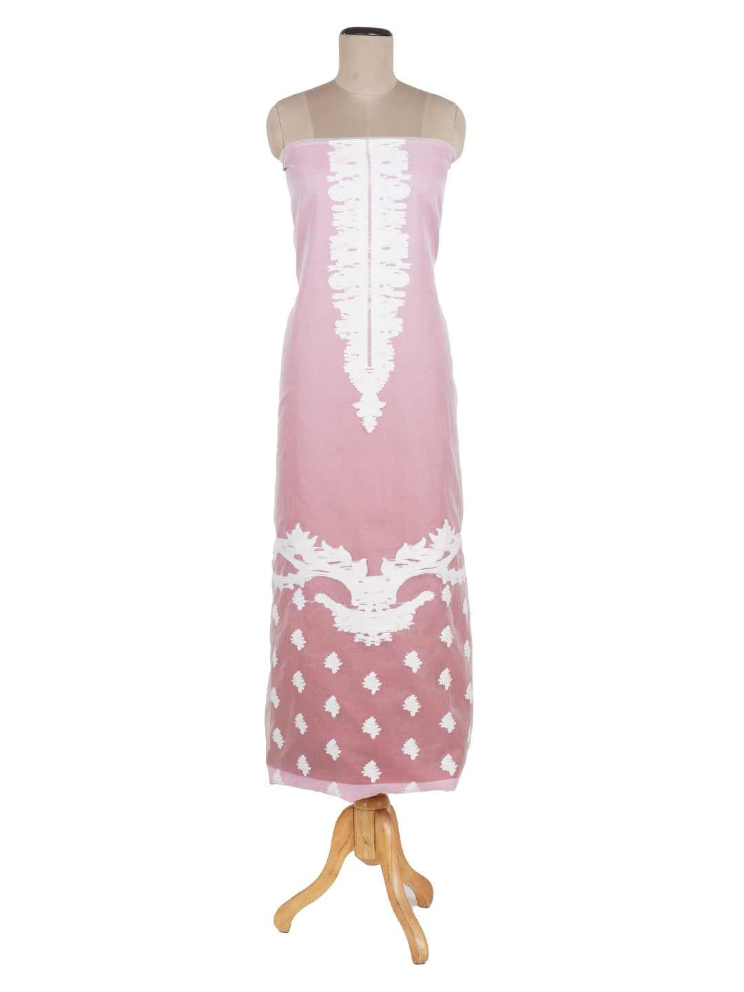 Vani:Guipure Lace Self Woven Design Unstitched Suit Set
