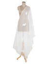 Vani:Guipure Lace Self Woven Design Unstitched Suit Set
