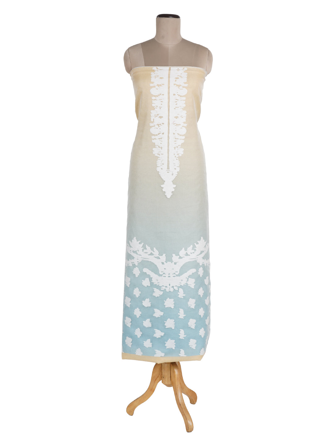 Vani:Guipure Lace Self Woven Design Unstitched Suit Set
