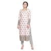 Pink & Grey Cotton Unstitched Suit Set (2 Piece)