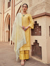 Kalaa: Jacquard Embroidered Unstitched Suit & Dupatta Set