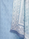 Kalaa: Jacquard Embroidered Unstitched Suit & Dupatta Set