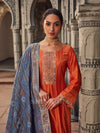 Kriti: Jacquard Metallic Unstitched Suit & Dupatta Set