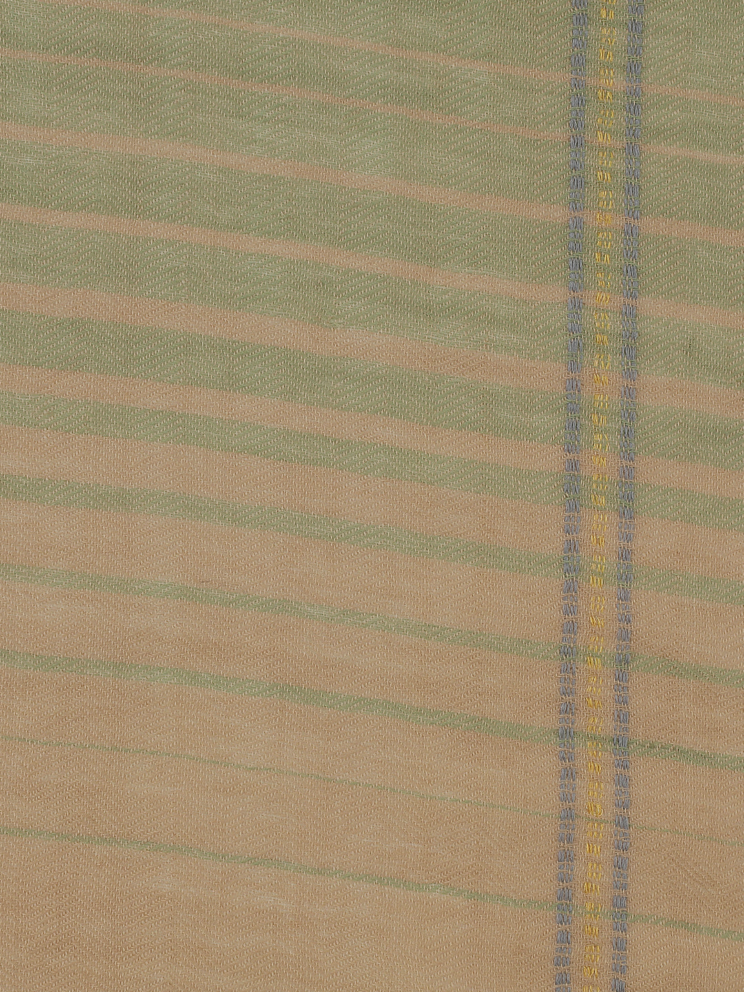 Whispers Weave-Striped Woolen Dobby Shawl