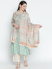 Bhavika Off White Pure Wool Jacquard Shawl