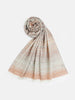 Bhavika Off White Pure Wool Jacquard Shawl