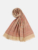 Anya Dark Beige Pure Wool Jacquard Shawl