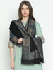 Shirin Black Wool Lurex Jacquard Shawl