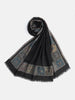 Shirin Black Wool Lurex Jacquard Shawl