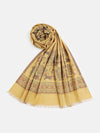 Shahnaz Mustard Woolen Jacquard Shawl