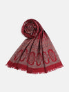 Yazmin Dark Maroon Woolen Jacquard Shawl