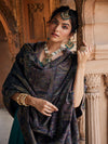 Sanaz Black Wool Lurex Jacquard Shawl