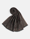 Opulent Design Black Women Jacquard Shawl