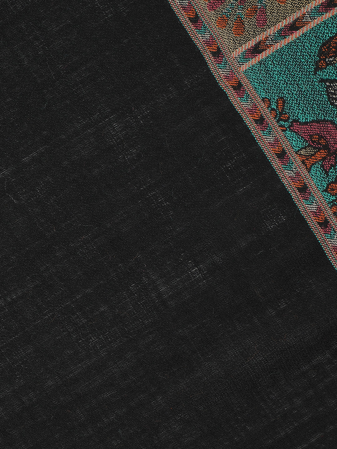 Gond Reverie-Folk Detailed Woolen Jacquard Shawl
