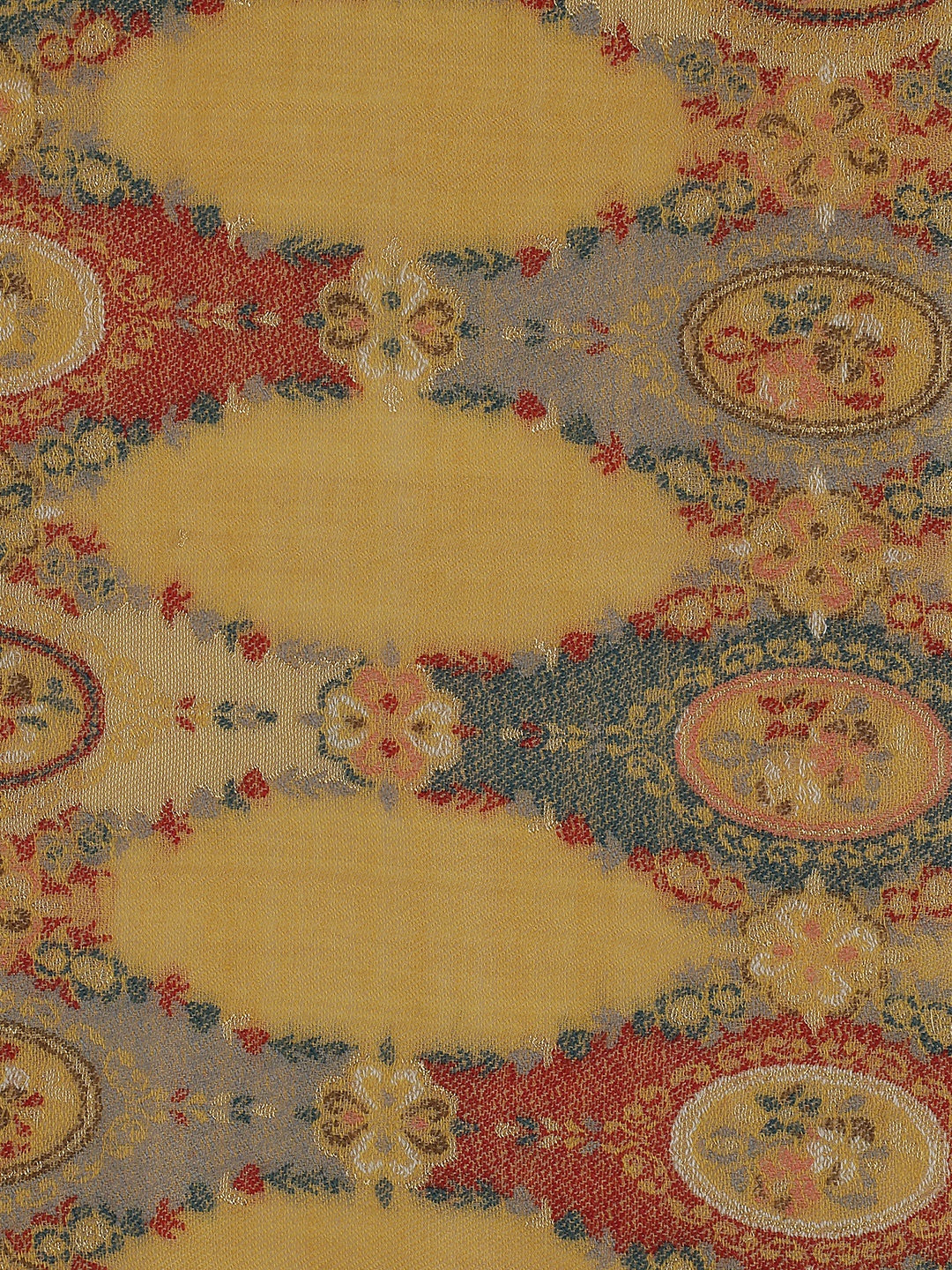 Parisian Bloom-French Floral Woolen Jacquard Shawl