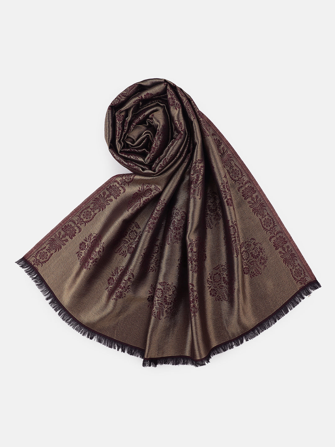 Noir Royale-Brocade Inspired Woolen Jacquard Shawl