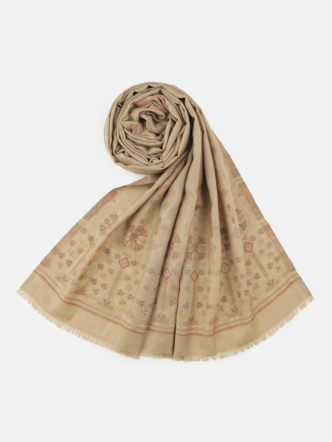 Arches of Grace-Saracenic Architectural Woolen Jacquard Shawl