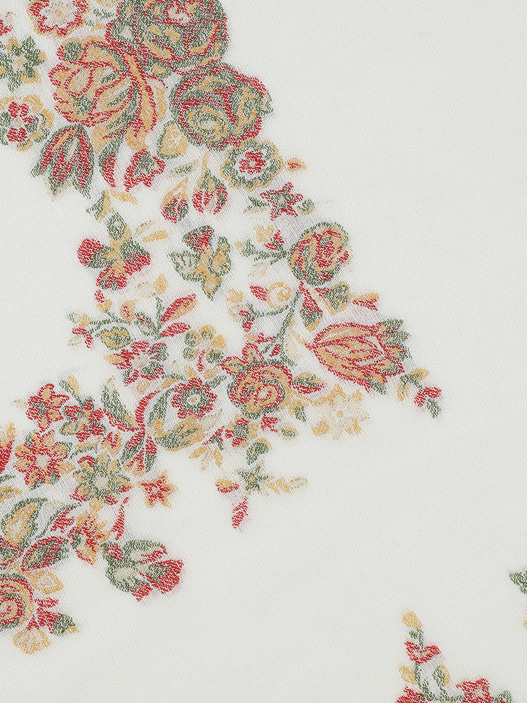 Jardin Elegance-French Floral Woolen Jacquard Shawl